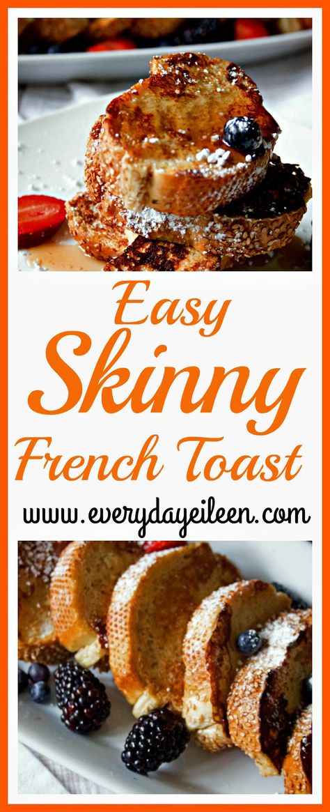 easy skinny french toast Baking Powder Uses, Holiday Brunch, Low Fat Diets, Low Fat Recipes, Toast Recipes, Easter Brunch, Egg Whites, Easy Delicious, Quick Breakfast