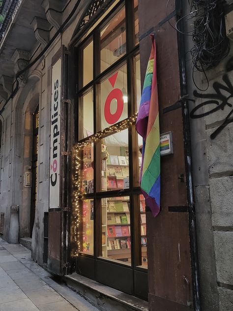 #lgbt #barcelona #spain #books #booklovers #aesthetic Spain Aesthetic, Aesthetic Books, Barcelona Spain, Bookstore, Broadway Show Signs, Book Lovers, Broadway Shows, Broadway, Barcelona