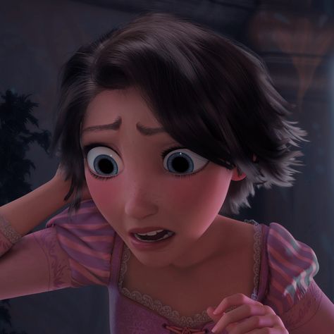 Rapunzel Pp, Rapunzel Short Hair Aesthetic, Rapunzel Short Hair, Rapunzel Icon, When Will My Life Begin, Animation Story, Disney Icon, Disney+ Icon, Tangled 2010