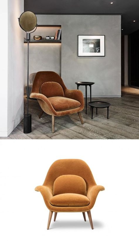 Swoon Chair, Luxury Office Chairs, Geometric Chair, Living Room Wall Color, Black Dining Room Chairs, Space Copenhagen, Mid Century Living Room, Custom Chair, Comfy Chairs