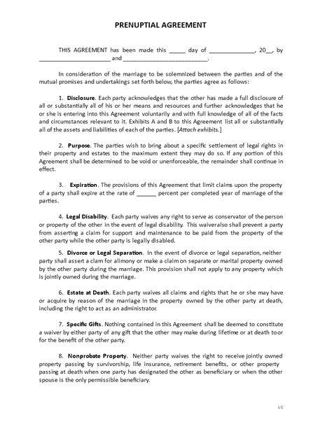 Prenuptial Agreement Template, Prenup Agreement, Divorce Forms, Parental Consent, Prenuptial Agreement, Insurance Benefits, Last Will And Testament, Post Divorce, Legal Forms