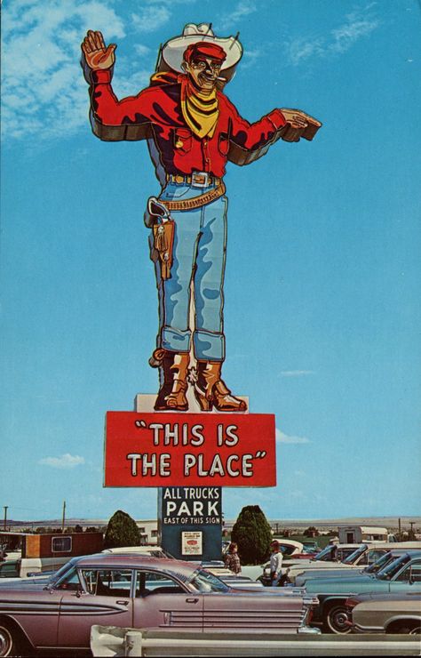 Wendover Will, Largest Mechanical Cowboy In The World, Wendover, Nevada | Flickr - Photo Sharing! Western Neon Signs, Wendover Nevada, Old Neon Signs, Roadside Signs, Roadside America, Cowboys Sign, Retro Signs, Vintage Neon Signs, Vintage Neon