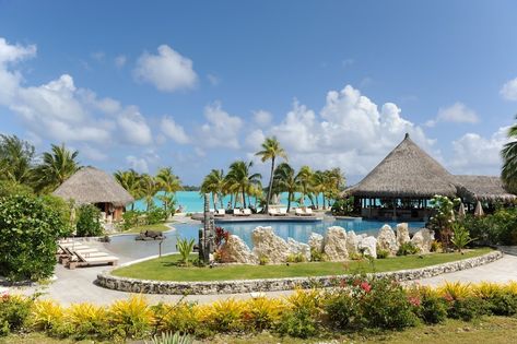 The St. Regis Bora Bora Resort - Holiday Executives Tahiti Vacation, St Regis Bora Bora, Bora Bora Resorts, South Pacific Islands, Overwater Bungalows, Saint Kitts And Nevis, Tropical Resort, Garden Villa, Polynesian Culture