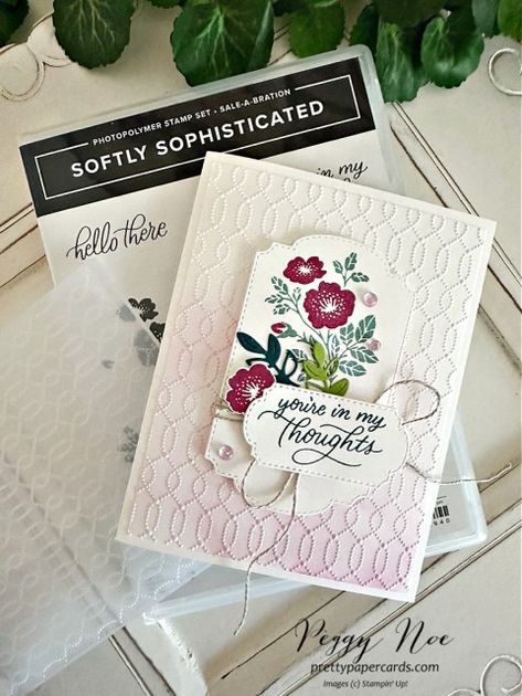 Stampin Up Softly Sophisticated, Softly Sophisticated Stampin Up Cards, Stampin Up 2024, Stampin Up Sympathy Cards, Belated Birthday Card, Homemade Birthday Cards, Hand Made Greeting Cards, Making Greeting Cards, Spring Cards