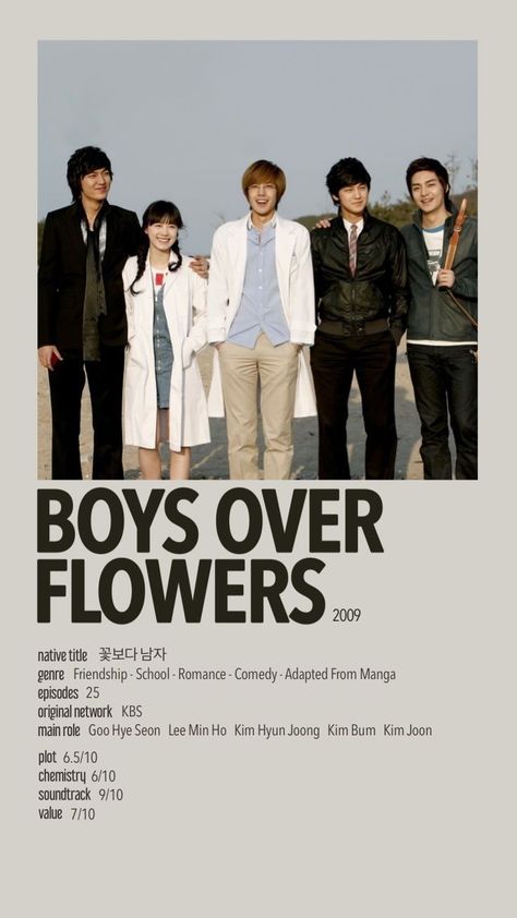 Boys Before Flowers, Korean Drama Series, Watch Drama, Film Posters Minimalist, Korean Drama Tv, Drama Tv Shows, Romance Comedy, Kim Joon, Korean Drama List