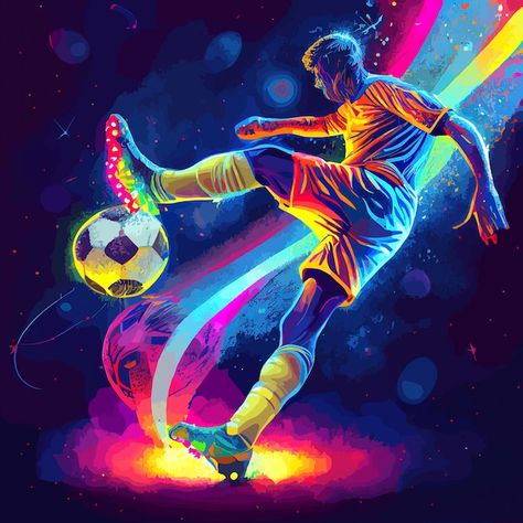 Football Playing Images, Leafy Bedroom, Football Background Design, Cool Soccer Wallpapers, Football Art Design, Diy Canvas Crafts, Futbol Wallpaper, Sports Paint, Ball Background