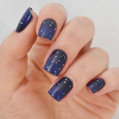 Nail Art by Amber | 30 Day Autumn Photo (Nail) Challenge Day 28: Night Sky ✨ Anyone else love looking up at the sky at all the stars and the moon? It makes… | Instagram Looking Up At The Sky, Nail Challenge, Stars And The Moon, Night Theme, Fall Photos, Looking Up, Night Sky, Night Skies, The Sky