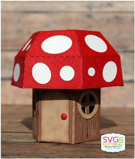 Mushroom Valentines Boxes, Fairy Mushroom, Valentines Box, Valentine Day Boxes, Super Mario Party, Valentines Ideas, Mario Party, Valentine Box, 3d Projects