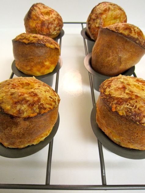 Gruyere Popovers - Damn Delicious Popover Pan Recipes, Cheesy Popovers, Gruyere Popovers, Pop Overs, Monkey Breads, Tea Breads, Popover Pan, Popover Recipe, Tea Bread