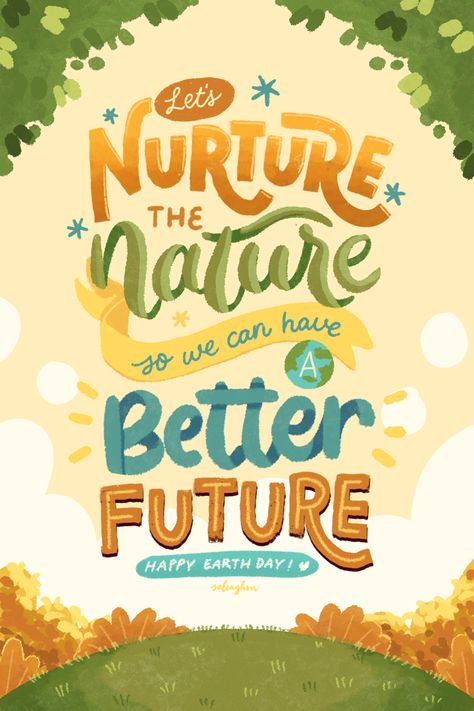 Earth Day Lettering Quotes Poster Wallpaper Slogans On Nature, Slogan Ideas Creative, Slogan On Save Earth, Slogan On Save Environment, Slogan On Environment, Go Green Slogans, Earth Day Slogans, Nature Drawing For Kids, Slogan Writing