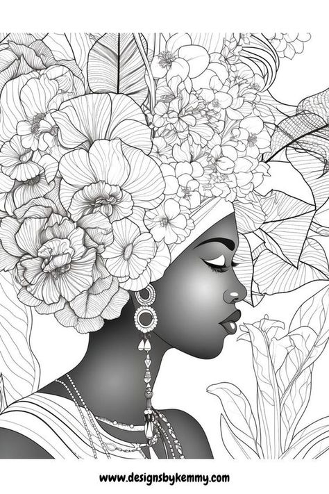 Coloring Pages for Adults Women Coloring Pages For Adults, Women Coloring Pages, African Drawings, Africa Art Design, African Colors, Dance Paintings, Adult Coloring Designs, Pattern Coloring Pages, Bird Coloring Pages