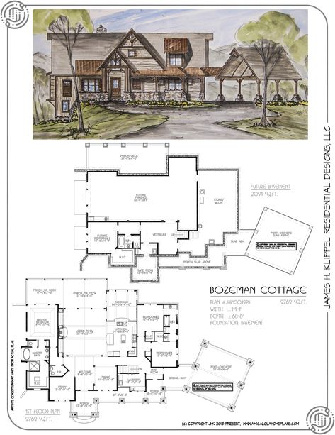 Bozeman Cottage — Amicalola Home Plans | Mountain Modern™ Homeplans Amicalola Cottage, Rustic Mountain House Plans, Concrete House Plans, Beach Cottage House Plans, Cottage Craftsman, Building Memories, Little House Plans, Mountain House Plans, Lake House Plans