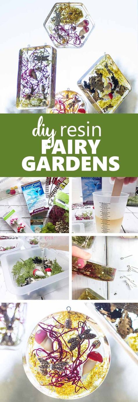 Beautiful DIY resin fairy garden light catchers #resincrafts #diy #resin #fairygardendiy #fairygardenideas via @resincraftsblog Fairy Garden Easy, Garden Lighting Diy, Light Catchers, Anime Diys, Lighting Diy, Diy Resin Projects, Rain Chain, Resin Ideas, Garden Light