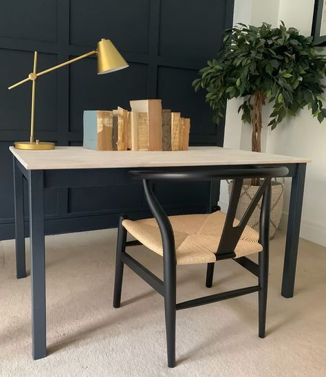 Ruth on Instagram: “Really pleased how this @ikeauk INGO table turned out with some paint & wax - really quick & simple hack 👍🏻…” Ingo Ikea Table, Ikea Ingo Table Hack, Ingo Table, Ikea Ingo, Dining Furniture Makeover, Rose House, Furniture Flip, Study Area, Small Space Solutions