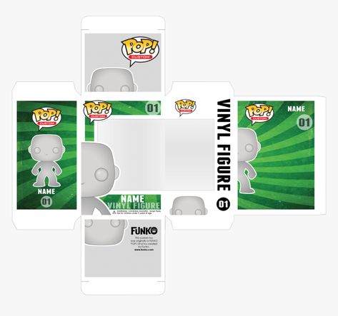 Funko Pop Box Template, Diy Box Template, Diy Funko Pop, Funko Box, Mini Funko Pop, Funko Pop Box, Ideas Cuarto, Templat Kotak, Template Images