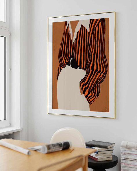 Wall Art Living Room Brown, Artwork Dining Room Wall, Gallery Wall Ideas Modern, Interior Painting Art, Posters In Bedroom, Prints For Walls Bedroom, Living Room Decor Artwork, Large Art Work, Bedroom Art Ideas