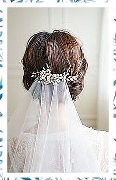 Winter Wedding Hairstyles With Veil - Everything you need to conquer your day, night and world - Anything and Everything! - Click to visit TODAY! 2 Tier Veil, Wedding Hair Pin, Wedding Hairstyles And Makeup, Bride Hair Pins, Beautiful Wedding Hair, Winter Wedding Hair, Bridal Hairpiece, Gold Hair Comb, Hairdo Wedding