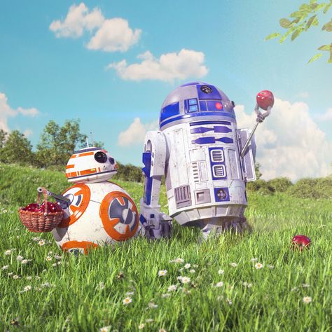 Bb8 And R2d2, Nerdy Bedroom, Star Wars Bb8, Lotr Art, Star Wars Wallpaper, Happy Earth, Star Wars Humor, Love Stars, Cute Images