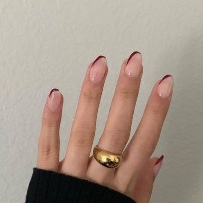 Upside Down French Tip Nails, Slanted French Tip Nails, French Tip Variations, Modern French Tip Nails, French Tip Color, Uñas Aesthetic, Pedicure Ideas, Natural Nail Designs, Organic Nails