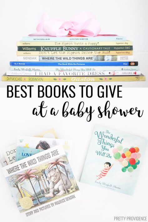 Books are the best baby shower gift (in my opinion) and here are my FAVORITE books to give to babies and toddlers!     #bestboardbooks #books #babyshowergifts #babyshowerideas #babygift #picturebooks #bestgiftideas #booksforkids #booksforbabies #babyshowergames Best Books To Gift, Shower Romantic, Books For Baby Shower, Best Baby Book, Baby Book Gift, Easy Baby Blanket, My Favorite Books, Book Baskets, Books For Baby