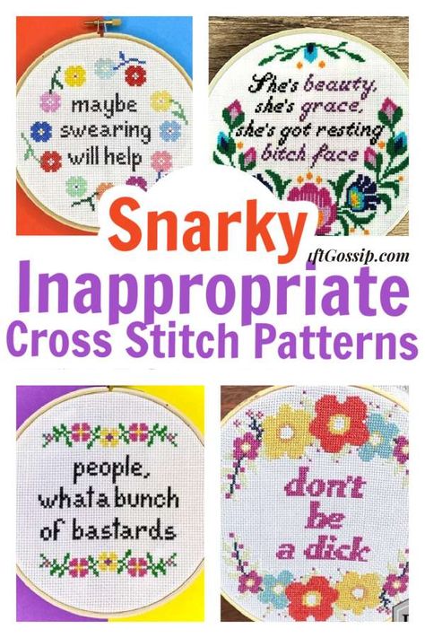 Saucy Cross-Stitch Patterns: Not for the Sensitive – Cross-Stitch Funny Embroidery Patterns, Halloween Cross Stitch Charts, Free Cross Stitch Designs, Stitch Quotes, Halloween Text, Unique Cross Stitch, Cross Stitch Tutorial, Cross Stitch Quotes, Funny Cross Stitch Patterns