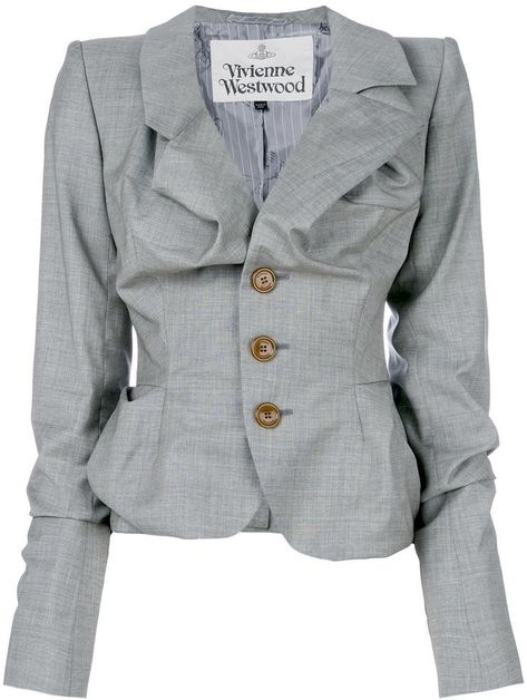 Vivienne Westwood grey gray jacket Vivian Westwood Clothes, Vivienne Westwood Blazer, Vivienne Westwood Jacket, Fitted Blazer Jacket, Dolce E Gabbana, Fitted Blazer, Mode Inspo, Wool Jacket, Vivienne Westwood