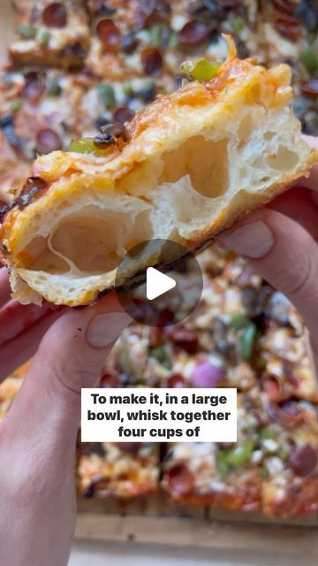 Alexandra Stafford on Instagram: "The trick to making excellent Sicilian-style pizza? Parbake the dough 🍕🍕🍕⁣⁣⁣ ⁣⁣⁣ Friends, I have been on a quest to make really good Sicilian-style pizza, and until I read a note about parbaking in @peterreinhart1 ‘s Perfect Pan Pizza, my experiments were failures: the bottoms were soggy and doughy, while the toppings were over cooked.⁣⁣⁣ ⁣⁣⁣ Parbaking changed everything! I will add that investing in a good Sicilian-style pan makes a big difference in the crust as well 👍👍⁣⁣⁣ ⁣⁣⁣ A few notes:⁣⁣⁣ ⁣⁣⁣ 1. This recipe with lots of notes is on the blog — it’s hard to fit everything into these 60-second videos… much better to follow the written recipe, linked in profile.⁣ ⁣⁣⁣ 2.⁣ If you make your dough today, you’re setting yourself up for an excellent Frida With Spice Artisan Pizza Dough, Pizza Dough Uses, Sicilian Pizza Dough Recipe, Sourdough Pizza Dough Same Day, Alexandra Stafford, Sicilian Pizza Recipe, Sicilian Style Pizza, Homemade Pizza Recipe Easy, Sicilian Pizza