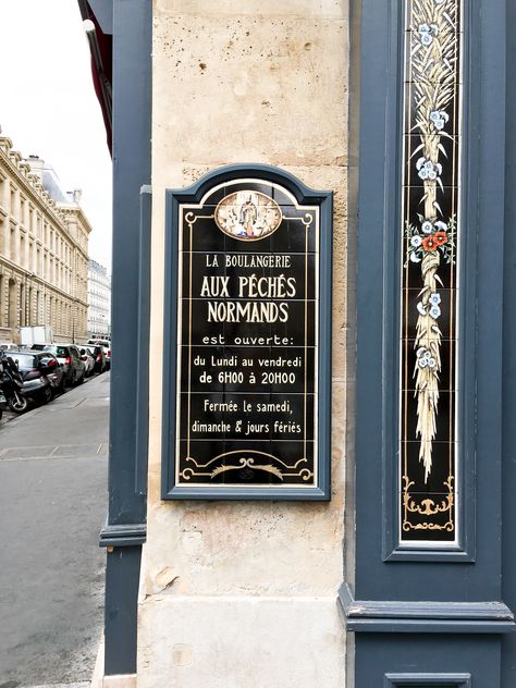 Typical Paris Boulangerie #frenchculture #boulangerie French Bistro Signage, Paris In August, Vintage Signage, Bakery Sign, Paris Summer, Bar Fronts, Open Signs, French Restaurants, Travel Photography Inspiration