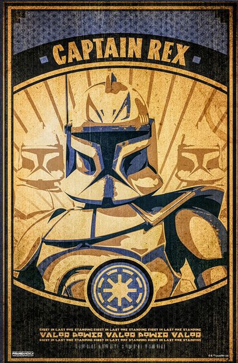 Clone Wars Poster Vintage, Captain Rex Wallpaper, Clone Wars Poster, Rex Star Wars, Star Wars Ships Design, Star Wars Villains, Captain Rex, Star Wars Painting, Star Wars Stickers