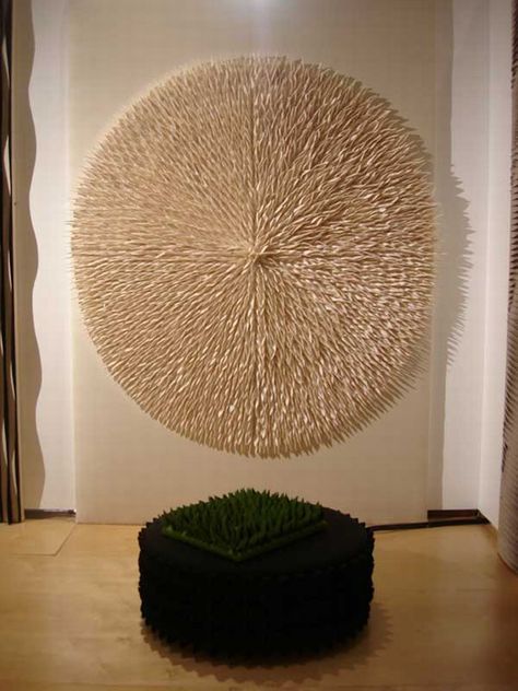 LOOP sound absorbing panel by Anne Kyyro Quinn 29 - Gorgeous! Artistic sound absorption - LOVE IT! Sound Room, Sound Panel, Wool Insulation, Textil Design, Interior Textiles, Acoustic Wall Panels, Acoustic Wall, Sound Absorption, Sound Absorbing