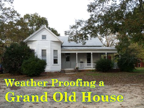 Weather Proofing an Old House on a Shoestring Cold Proof House, Storm Proof House, Weather Proofing House, How To Insulate A Barndominium, Winter Proofing House Tips, Insulating An Old House, Orange String Lights, Halloween Living Room, Halloween Fireplace