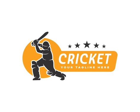 Cricket player silhouette logo design te... | Premium Vector #Freepik #vector #cricket-logo #championship-logo #league-logo #bat-ball Cricket League Logo, Silhouette Logo Design, Lord Balaji Hd Wallpaper 4k, About Cricket, Cricket Logo, Cricket Player, Eagle Images, Shield Icon, Silhouette Logo