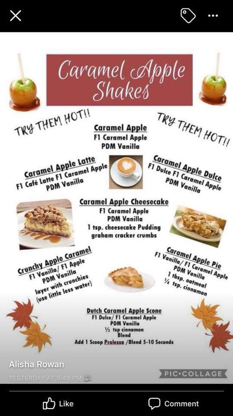 Herbalife Fall Recipes, Herbalife Fall Shake Recipes, Fall Herbalife Tea Recipes, Apple Shake, Herbalist Recipes, Fall Recipe Ideas, Herbalife Plan, Herbalife Pins, Herbalife Nutrition Facts