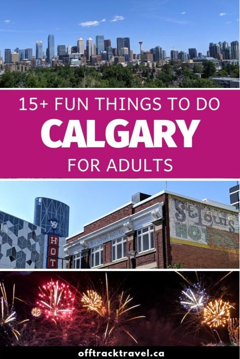 Calgary, Alberta, is a vibrant, diverse city and has plenty to offer visitors. Click here to discover 15+ things to do in Calgary for adults that will make you want to stay longer! offtracktravel.ca Calgary Things To Do, Things To Do In Calgary, Banff Trip, Indoor Things To Do, Couples Things To Do, Backpacking Canada, Canadian Road Trip, Alberta Travel, Couples Weekend