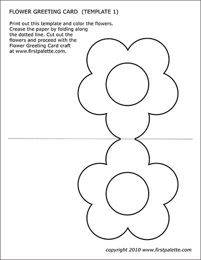 Card Templates Free Printable, Card Printable Templates, Flower Templates Printable Free, Easy Greeting Cards, Flower Petal Template, Flower Templates Printable, Flower Greeting Card, Greeting Card Printable, Free Printable Templates