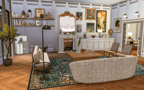 Sims4 Parisian apartment Sims 4 Parisian Apartment, Parisian Apartment Interior, Sims 4 House Plans, Parisian Apartment, Sims 4 Build, Sims 4 Houses, Sims House, Apartment Interior, Sims 4