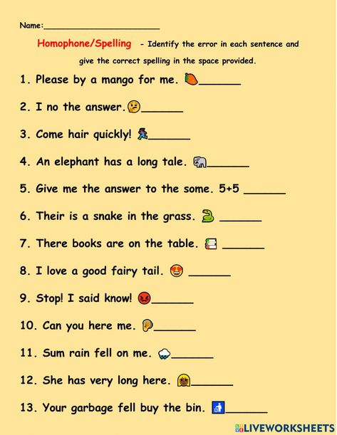 Homophones Activity, Homophones Worksheets, Activity Worksheet, English Worksheet, Spelling Rules, Spelling Worksheets, 2nd Grade Worksheets, Spelling Activities, Context Clues