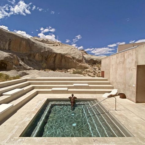 Amangiri on Instagram: “Amangiri's 25,000-square-foot Spa with its water pavilion, sauna, steam room and cold plunge is the perfect antidote to those aching…” Amangiri Resort Utah, Amangiri Utah, Summer Alone, Water Pavilion, Amangiri Resort, Serenity Now, Chill Photos, Steam Room, Luxury Resort