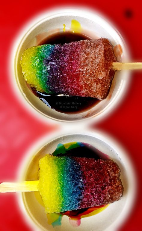 Ice Gola😋 Looked so vibrant, Might delete it later..🙈 . . . . #icegola #gola #foodie #foodphotography #summervibes #sweet #icecandy #dessert #chuski #colourpop #flavoursofindia #coloursofindia #instayum #photooftheday #havegudtmz Ice Gola Photography, Ice Dish, Art Gallery Instagram, Ice Gola, Iyyapan Images Hd Wallpaper, Polo T Shirt Design, Delhi City, Ice Candy, Stylish Photo