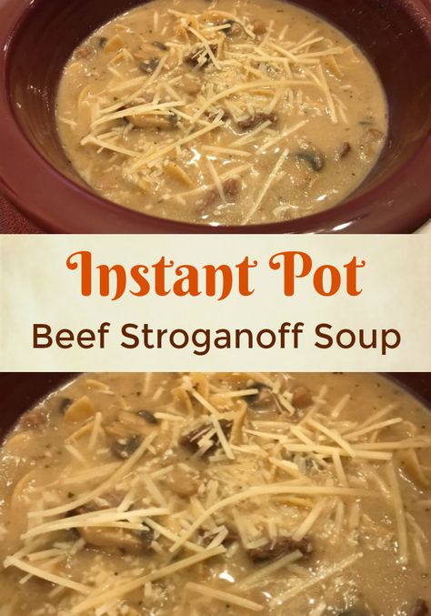 Beef Stroganoff Soup Instant Pot, Beef Stroganoff Soup Recipe, Instant Pot Pot Roast, Comfort Soup Recipes, Potted Beef, Chicken Breast Recipes Healthy, Stroganoff Recipe, Instant Pot Soup Recipes, Instant Pot Soup