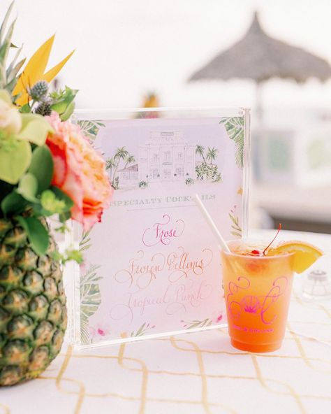 @karaanne_paper Kara Anne Paper on Instagram: “Cheers to a holiday weekend and this fun tropical “welcome party” in Boca Grande to kick off Erin and Collins wedding weekend! 🌴 Signage,…” Welcome Party, Black Book, Welcome To The Party, Holiday Weekend, Wedding Weekend, A Holiday, Wedding Vendors, Wedding Details, Wedding Stationery