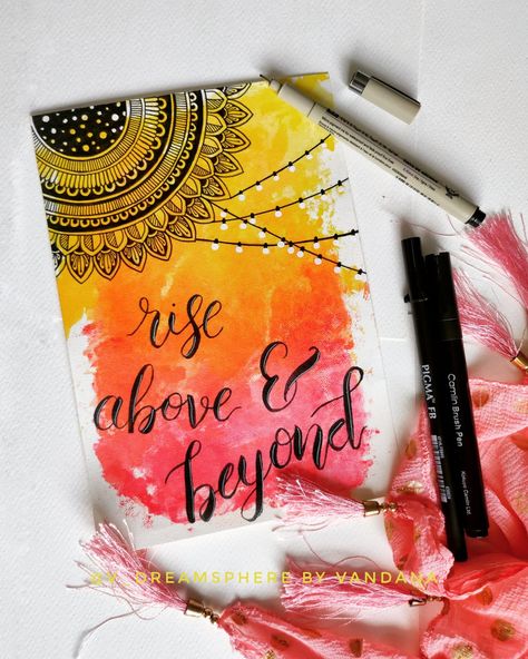 Mandala with calligraphy + water color background Calligraphy With Watercolor Background, Calligraphy Watercolor Background, Mandala Calligraphy, Watercolor Calligraphy Quotes, Calligraphy Background, Watercolor Mandala, Calligraphy For Beginners, Watercolor Calligraphy, Calligraphy Ink