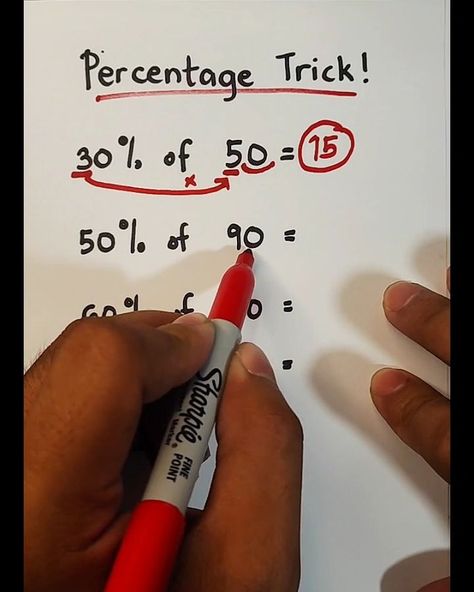 9.1M views · 65K reactions | Did you Know this Percentage Trick! | Did you Know this Percentage Trick! | By Ako si Teacher Gon | Facebook What Teachers Never Showed You Percentages, Working Out Percentages, How To Get Percentage Of A Number, How To Work Out Percentages, How To Do Percentages, Finding Percentages Of A Number, How To Do Percentage In Math, How To Find The Percentage Of A Number, How To Find Percentages