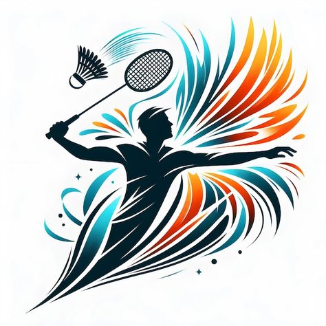 Badminton Logo Design Sports, Logo Badminton Design, Badminton Logo Design, Badminton Clipart, Badminton Wallpaper, Badminton Design, Badminton Tips, Badminton Pictures, Badminton Art