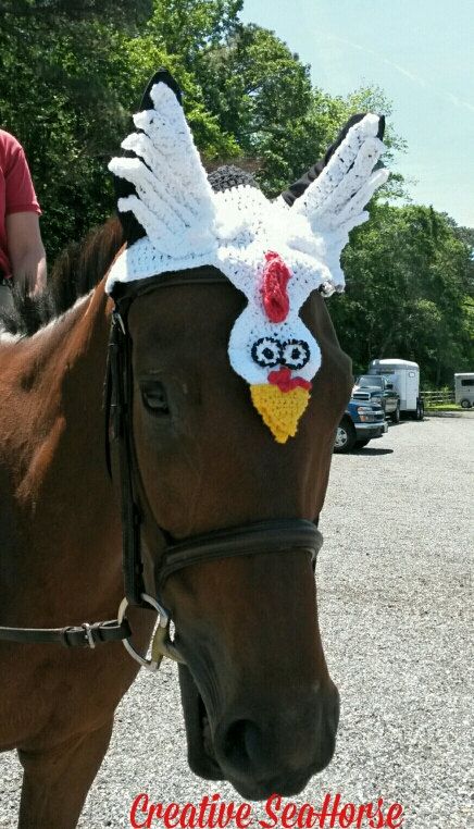 Horse Fly Bonnet, Horse Bonnet, Horse Halloween Costumes, English Tack, Horse Ears, Crochet Horse, Horse Costumes, Funny Horses, Barrel Horse