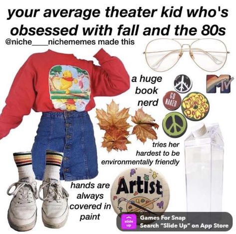 Theater Kid Outfits, Sparkle Emoji, 80s Inspired Outfits, Looks Hippie, Niche Aesthetic, Nerd Outfits, Kid Outfits, Theater Kid, Mood Clothes