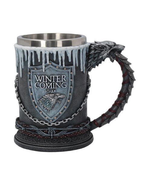 Stark Direwolf, Stil Rock, House Sigil, Game Of Thrones Gifts, Stainless Steel Coffee Mugs, Dire Wolf, Gra O Tron, House Stark, Iron Throne