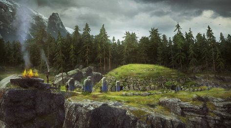 Ritual Site Outpost Dark Dreamscape, Farcry Primal, Far Cry Primal, Detroit: Become Human, Fantasy Locations, Most Beautiful Wallpaper, Great Backgrounds, Far Cry, Fantasy Setting