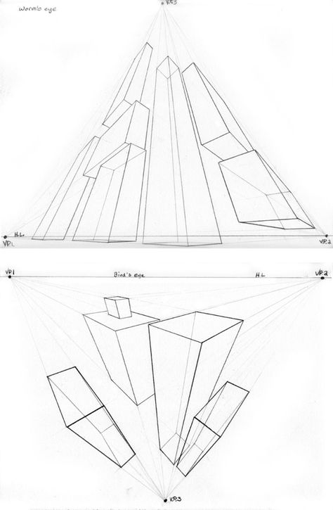 Perspective 3 Point, Perspective Worksheet, 3 Point Perspective Drawing, 5 Point Perspective, Perspective City, Perspective Practice, 3 Point Perspective, Three Point Perspective, Ombres Portées