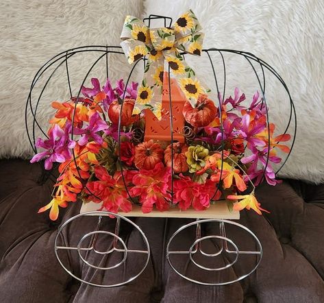 💲Dollar Tree Fanatics Crafts & Decor💲 | I had to share my Pumpkin Carriage that I finished creating | Facebook Pumpkin Wagon, Sisal Twine, Dt Crafts, Pumpkin Carriage, Crafts Decor, Christmas 2024, Dollar Tree, Twine, Christmas